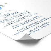 Poster Hydrangea Rose Floral Fête des Mères Brunch Menu (Coin)