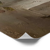 Poster Hydrangea Wall Art Print, Antique Spring Meadow (Coin)