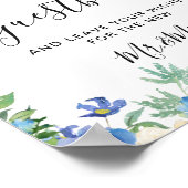 Poster Hydrangeas Bleues Panneau de verdure Notre Livre d (Coin)