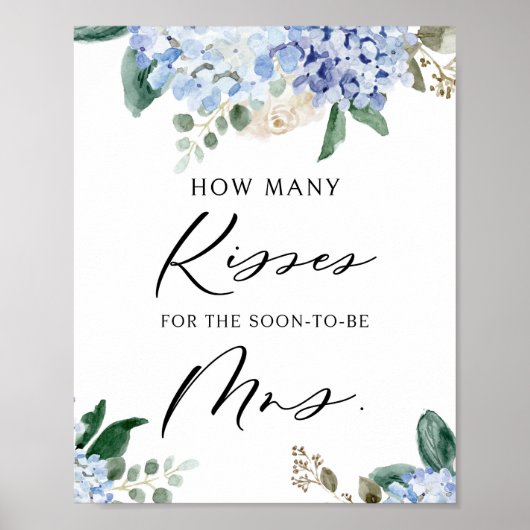 Poster Hydrangeas Combien de Baisers pour le prochain êtr (Devant)
