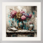Poster Hydrangeas Still Life - Imprimer (Devant)