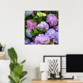 Poster hydrangée colorée (Bureau à domicile)
