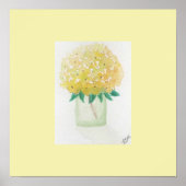 Poster Hydrangée jaune (Devant)