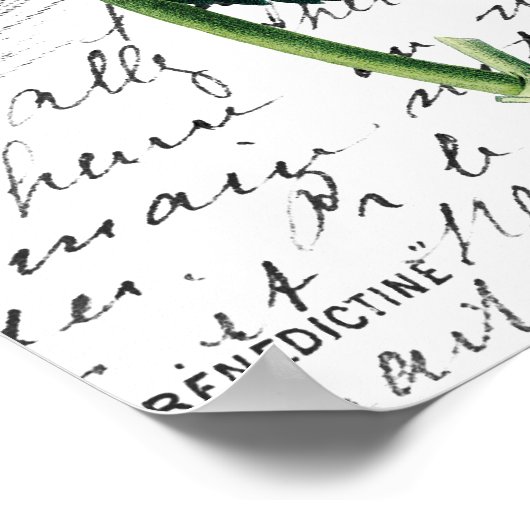 Poster Hydrangée rose vintage (Coin)