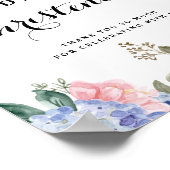 Poster Hydrangées bleues et roses roses roses roses Chris (Coin)