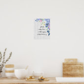 Poster Hydrangées rustiques avec devis d'été (Cuisine)