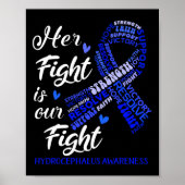 Poster Hydrocéphalie Conscience Son combat est notre comb (Devant)