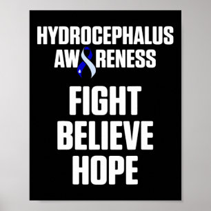 Poster Hydrocéphalie Survivor Lutter Conscience Guerrier