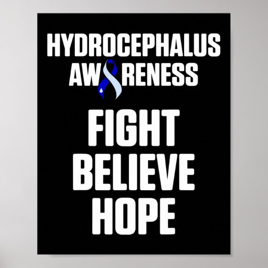 Poster Hydrocéphalie Survivor Lutter Conscience Guerrier (Devant)