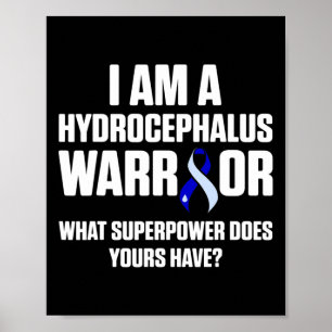 Poster Hydrocéphalie Survivor Power Awareness Guerrier