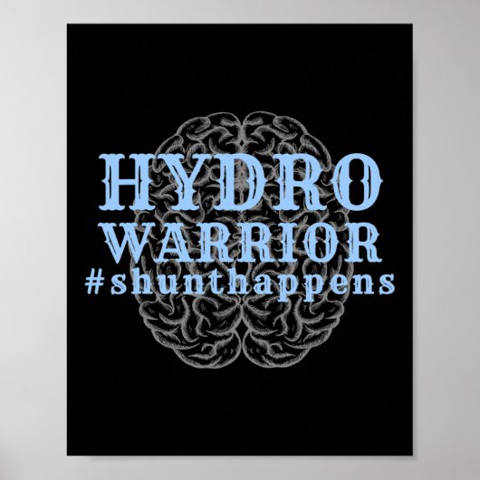 Poster Hydrocephalus Walk Hydro Warrior Shunt se produit (Devant)