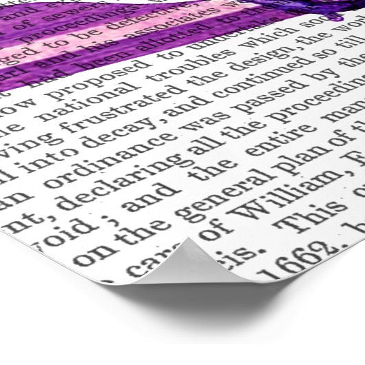 Poster Hydrogène Blanchard (Violet) Ballons à air chaud (Coin)