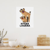 Poster Hyena Lowena Funny Animal Hyena Pun (Cuisine)