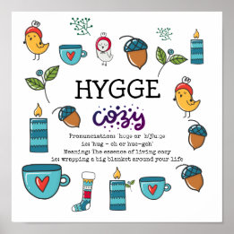 Poster HYGGE - La signification et la prononciation migno