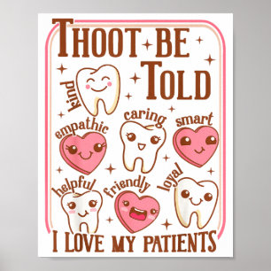 Poster Hygiéniste dentaire Saint-Valentin Dentiste Squad