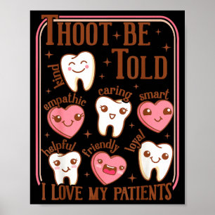 Poster Hygiéniste dentaire Saint-Valentin Équipe de denti
