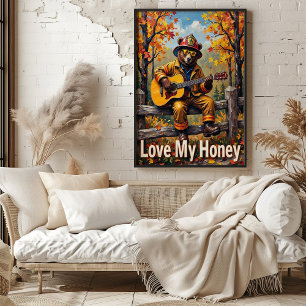 Poster Hymne d'automne : Harmonie d'automne de l'ours