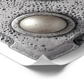 Poster Hyper-Realistic Pitted Cast Iron Texture Template (Coin)