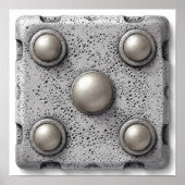 Poster Hyper-Realistic Pitted Cast Iron Texture Template (Devant)