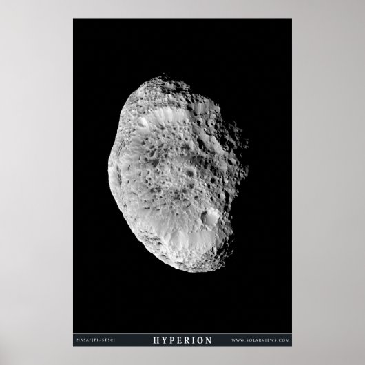 Poster Hyperion de la lune de Saturne (Devant)