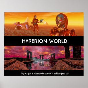 Poster HYPERION MONDE SCIENCE-FICTION Scifi