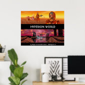 Poster HYPERION MONDE SCIENCE-FICTION Scifi (Bureau à domicile)