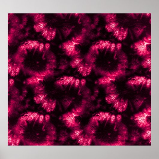 Poster Hypno rose Shibori conception spirale (Devant)