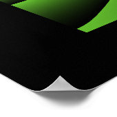 Poster Hypnotic Green Wavy Lines (Coin)