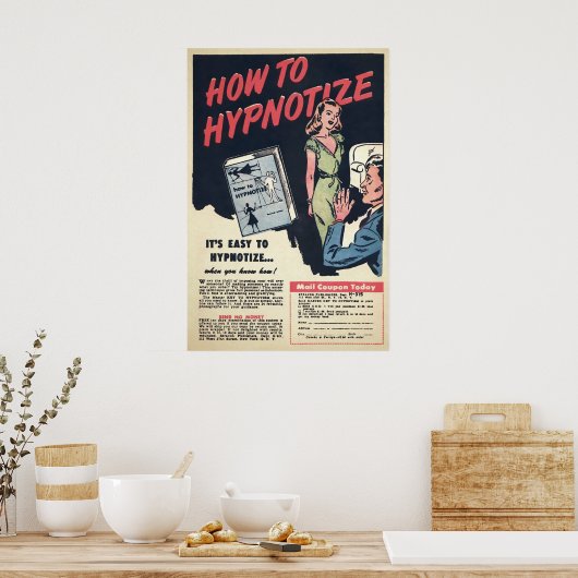 Poster Hypnotiser vintage Publicité (Cuisine)