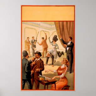 Poster Hypnotiseur contrôlant la salle du Théâtre des gen