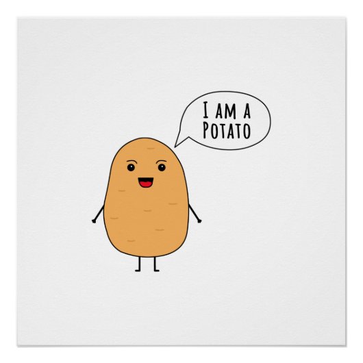 Poster I a potato (Devant)