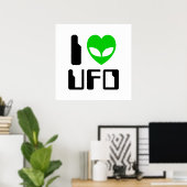 Poster I Alien Heart UFO (Bureau à domicile)