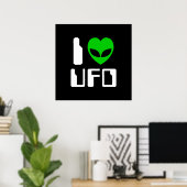 Poster I Alien Heart UFO (Bureau à domicile)