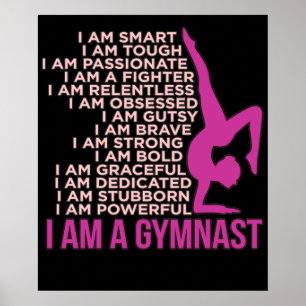 Poster I Am A Gymnast Gymnastics Gymnastic Sports Lover G