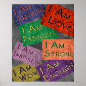 Poster I Am Affirmations (Devant)