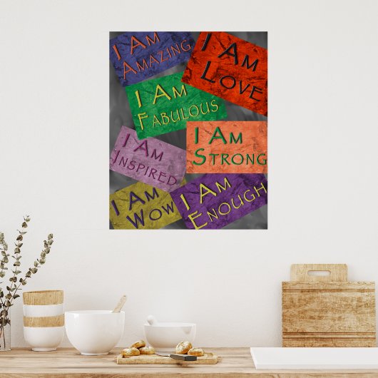 Poster I Am Affirmations (Cuisine)