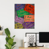 Poster I Am Affirmations (Bureau à domicile)