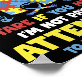 Poster I Am Autistic Stare I'm Not paying Attention (Coin)