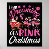 Poster I Am Dreaming Of A Xmas With Nk Santa Flamingos Sl (Devant)