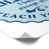 Poster I avant E sauf après C Règle drôle (Coin)