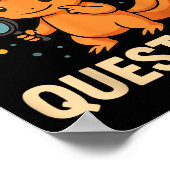 Poster I Axolotl Questions Amusantes Enfants Adultes Jeun (Coin)