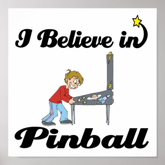 Poster i believe in pinball (Devant)