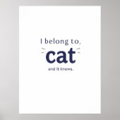 Poster I Belong to Cat (Devant)
