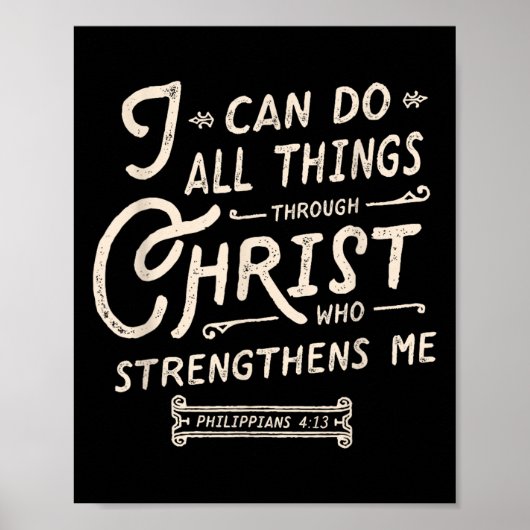 Poster I Can Do All Thing Through Christ Bible Verse Quot (Devant)