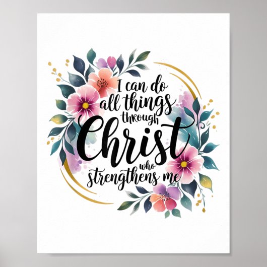 Poster I Can Do All Things Through Christ  (Devant)