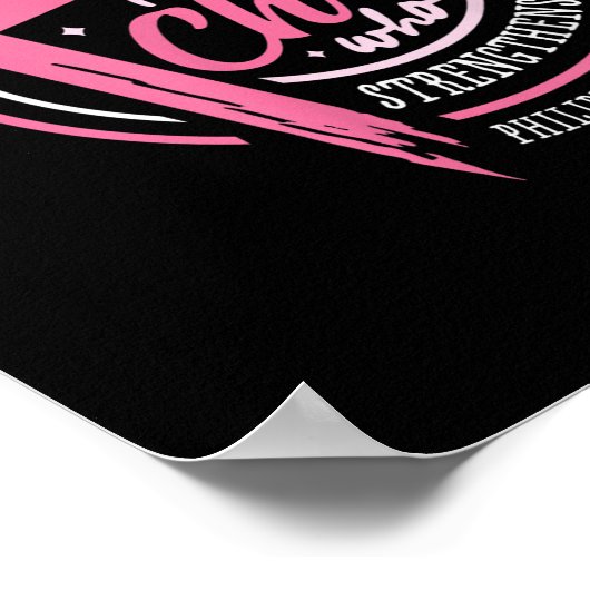 Poster I Can Do All Things Through Christ Breast Cancer A (Coin)