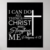 Poster I Can Do All Things Through Christ Christian Faith (Devant)