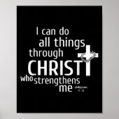Poster I Can Do All Things Through Christ - Christian Gif (Devant)