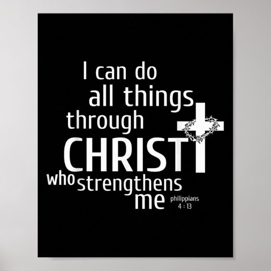 Poster I Can Do All Things Through Christ - Christian Gif (Devant)
