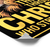 Poster I Can Do All Things Through Christ, Cross Lino Chr (Coin)